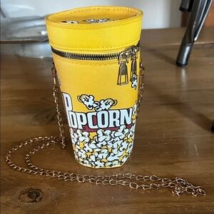 Yellow Popcorn Bag with Chain Strap
